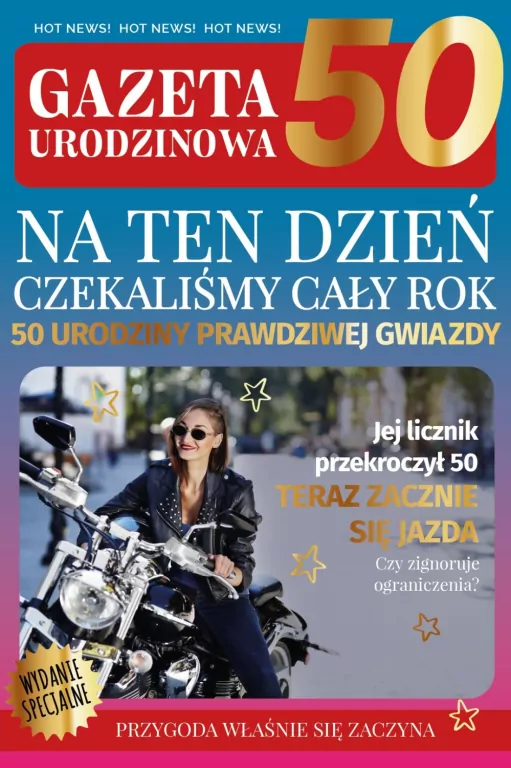 Karnet Urodziny gazeta 50 - tantis.pl