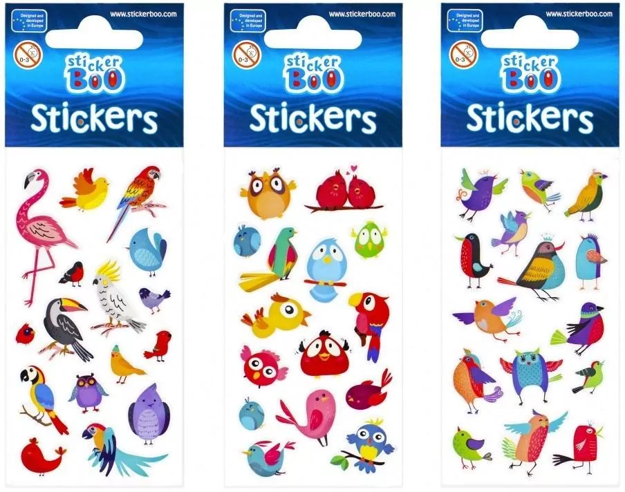 Naklejki Sticker BOO Ptaszki 1 mix - tantis.pl
