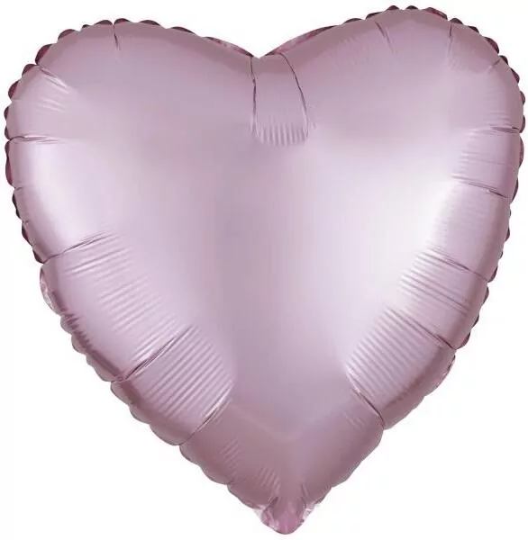Balon foliowy Lustre Pastel różowy serce 43cm - tantis.pl