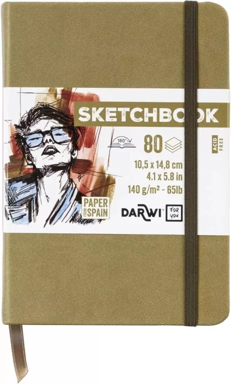 Szkicownik A6 140g khaki - tantis.pl