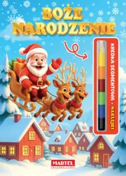 Boże Narodzenie. Kolorowanka z naklejkami (modułowa kredka)