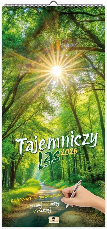 Kalendarz 2026 paskowy szeroki tajemniczy las - tantis.pl