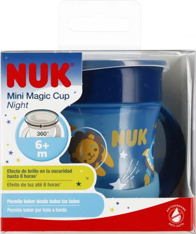 NUK. Mini Magic Cup. Night. Kubek. 160 ml. 6 miesięcy. Niebieski - tantis.pl