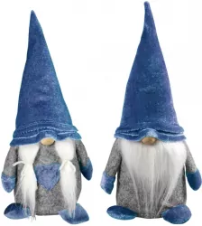 Skrzat z welurową czapką błękitny