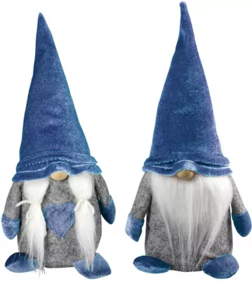 Skrzat z welurową czapką błękitny