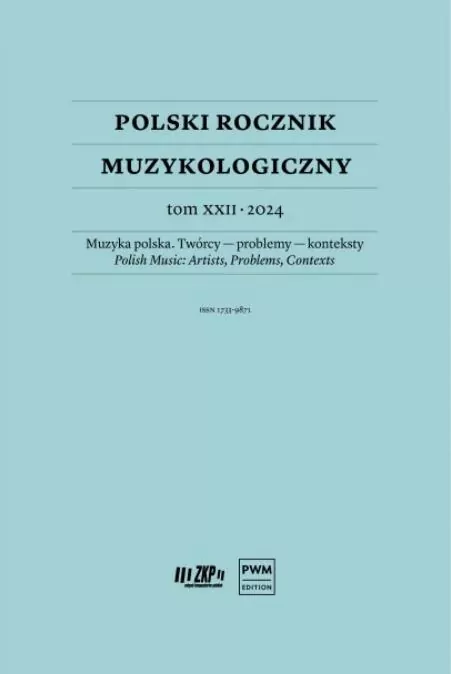 Polski Rocznik Muzykologiczny T.22 2024 - tantis.pl