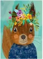 Puzzle 1000 Floral Friends, Wiewiórka, Mia Charro - tantis.pl
