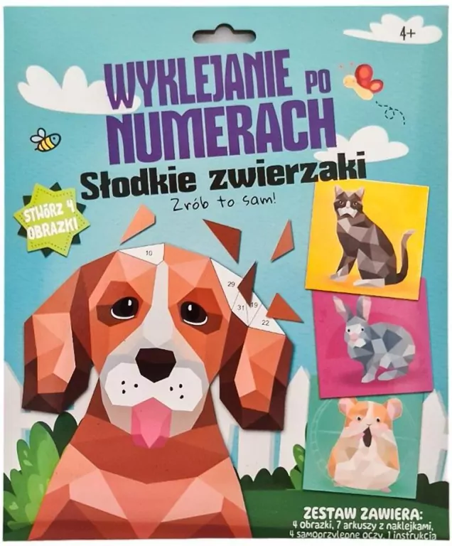 Przyklejanie po numerach. Piesek - tantis.pl