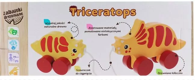 Triceratops. Zabawka drewniana - tantis.pl