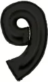 Balon foliowy cyfra 9 satynowa czarna 86cm - tantis.pl