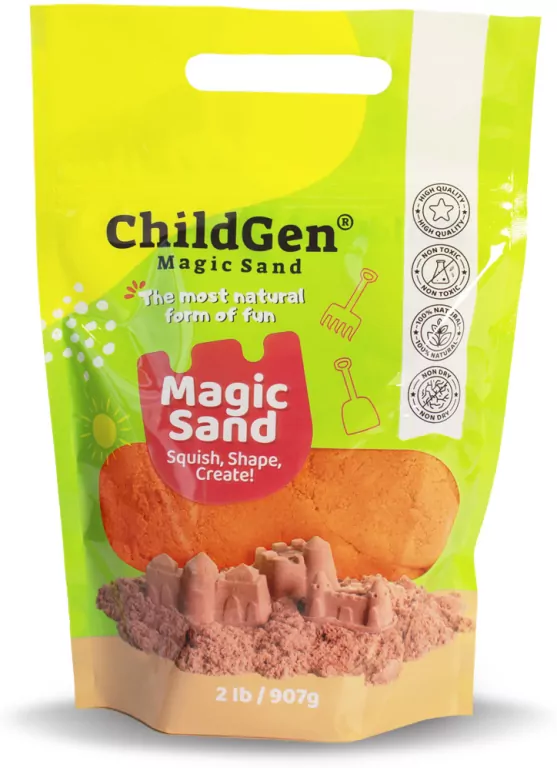 Piasek kinetyczny naturalny pomarańczowy 907g - tantis.pl