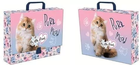 Teczka z rączką A4 XL My Little Friend Cat Pastel - tantis.pl