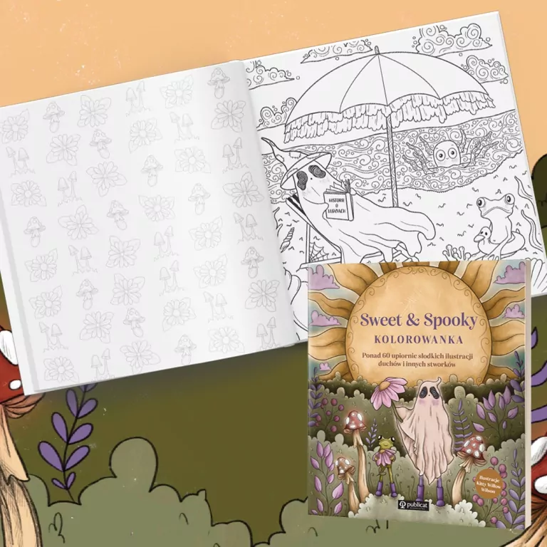 Sweet & Spooky. Kolorowanka. Ponad 60 upiornie słodkich ilustracji duchów i innych stworków - tantis.pl