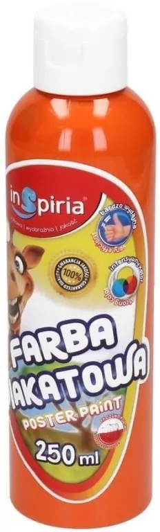 Farba plakatowa pomarańczowa 250ml - tantis.pl
