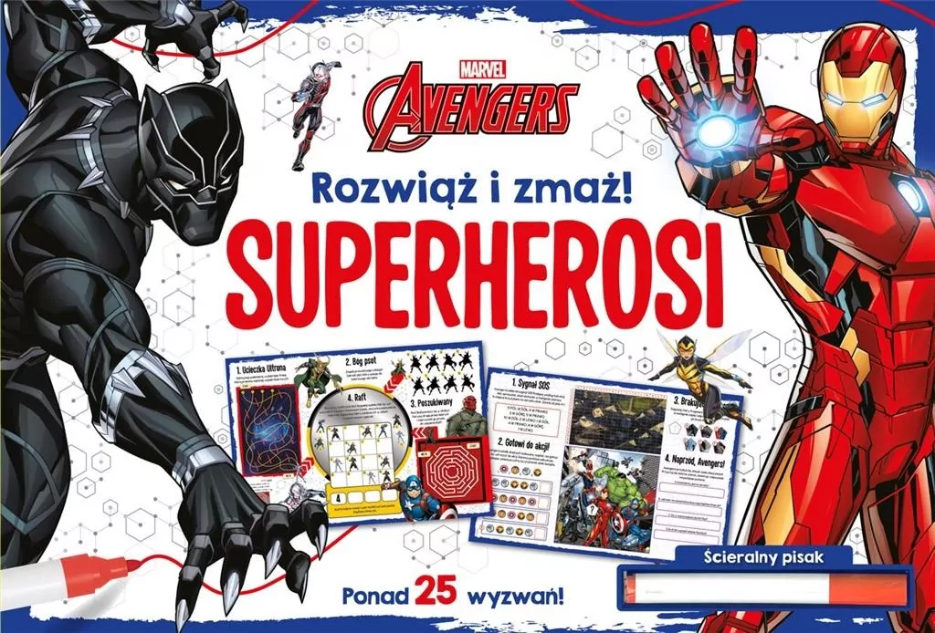 Superherosi. Rozwiąż i zmaż! Marvel Avengers - tantis.pl