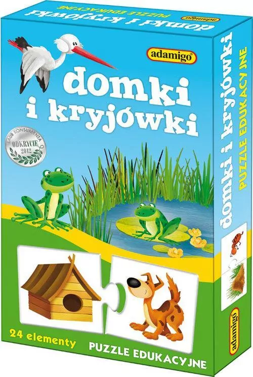 Domki i kryjówki. Puzzle edukacyjne. 24 elementy - tantis.pl