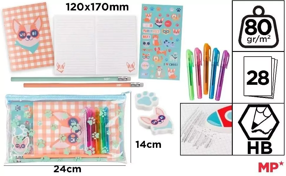 Zestaw do pisania - piesek - tantis.pl