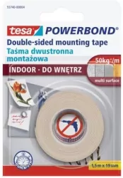 Taśma montażowa wewnętrzna biała 1,5m x 19mm