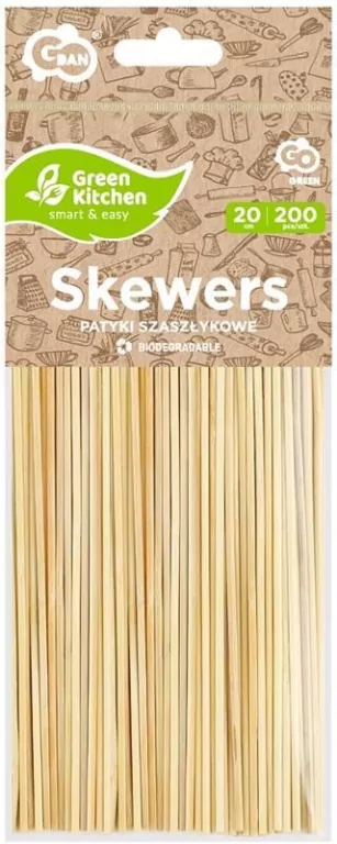 Patyki szaszłykowe 200 x 2,5 mm - tantis.pl