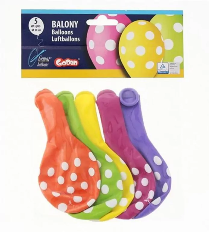Balony Gemar Grochy MIX 5 szt - tantis.pl