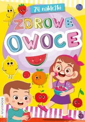 Zdrowe owoce. Kolorowanka z naklejkami