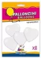 Balony serca białe 25cm - tantis.pl