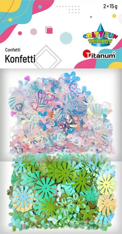 Konfetti Craft-Fun zestaw wzorów mix 2x15g - tantis.pl