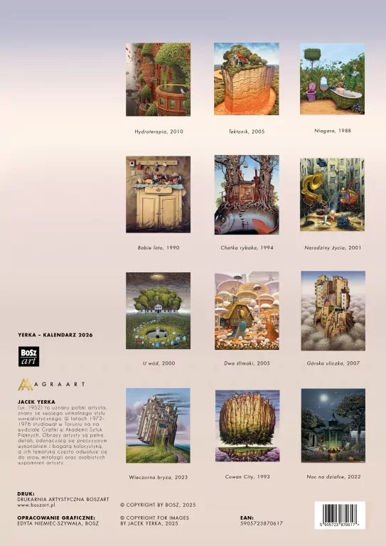 Kalendarz 2026 - Jacek Yerka wzór 2 A3 - tantis.pl