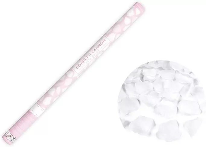 Tuba z płatkami róż białymi 80cm - tantis.pl