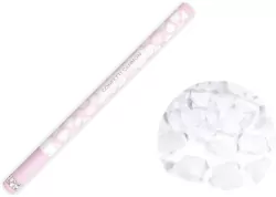 Tuba z płatkami róż białymi 80cm