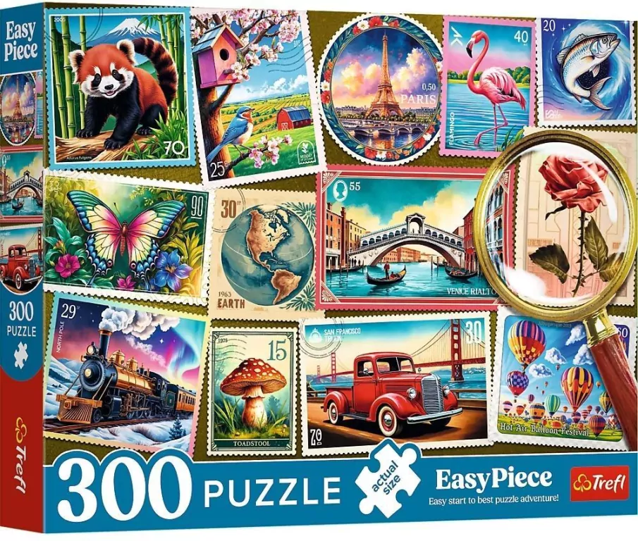 Puzzle 300 EasyPiece - Znaczki pocztowe TREFL - tantis.pl