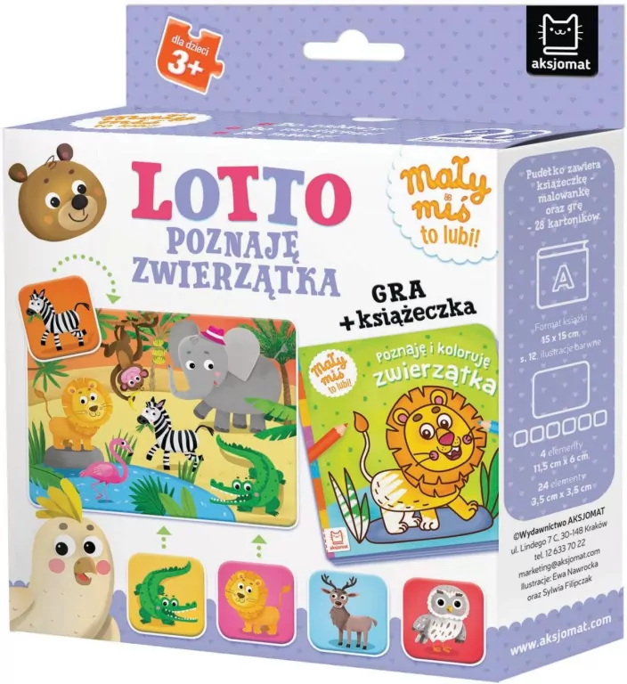 Lotto. Poznaję zwierzątka. Gra + książeczka - tantis.pl