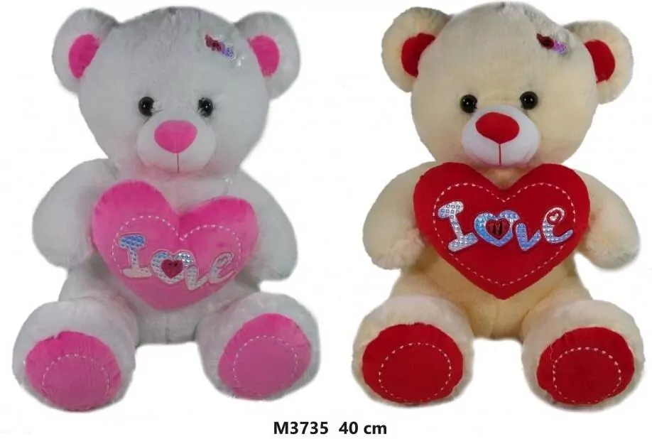 Miś z sercem 40cm MIX - tantis.pl