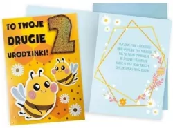 Karnet Urodziny 2. Pszczółki