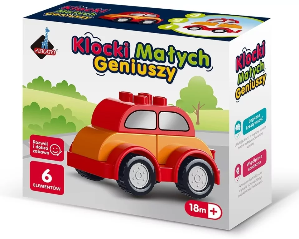 Klocki małych geniuszy Autko 6el - tantis.pl