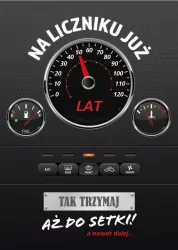 Karnet Urodziny wymienne cyfry