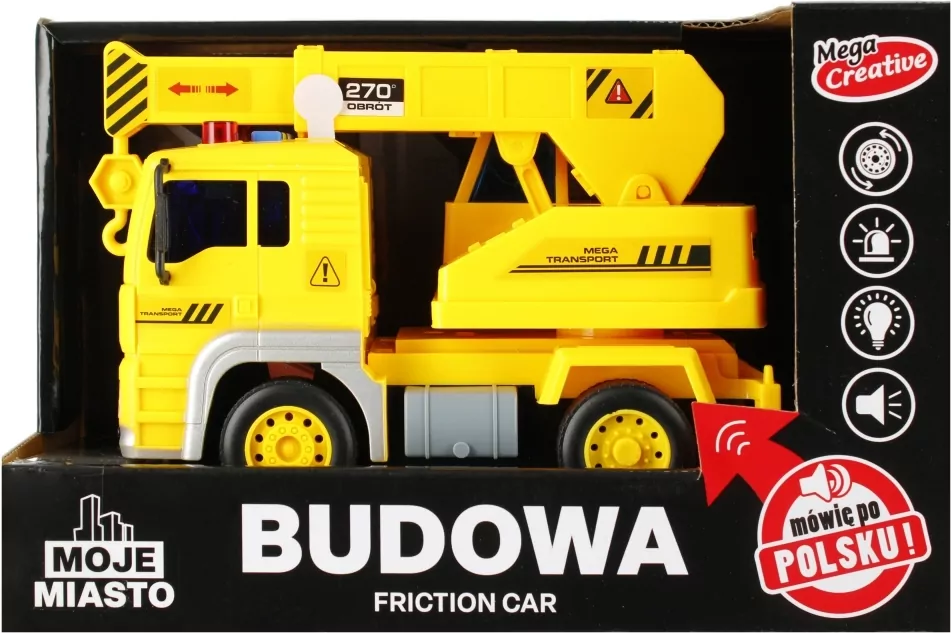 Auto ciężarowe budowlane Moje Miasto 522134 Mega Creative mix cena za 1 szt - tantis.pl