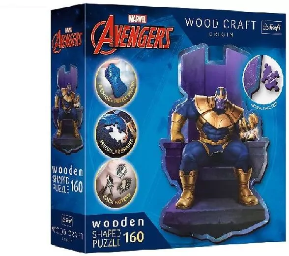 Trefl. Puzzle drewniane. Thanos na tronie, 160 elementów - tantis.pl