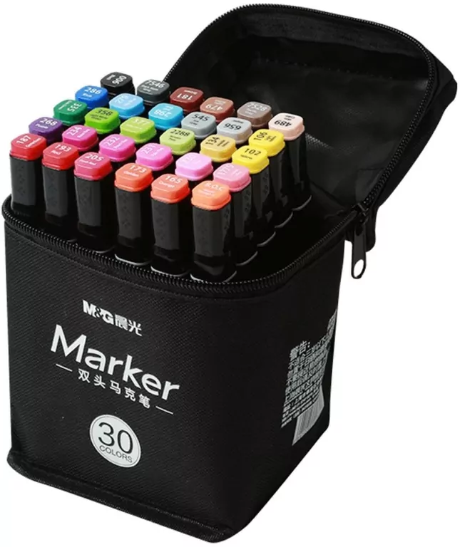 Marker artystyczny dwustronny 30 kolorów M&G - tantis.pl
