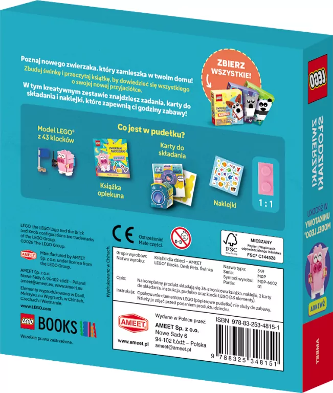 Lego Master Brand. Zwierzaki Słodziaki. Świnka - tantis.pl