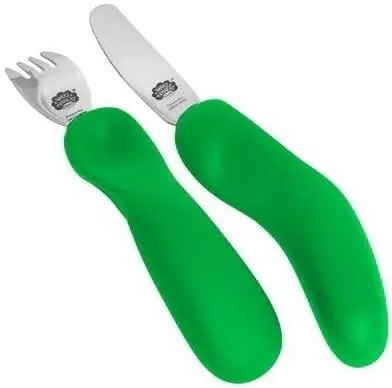 Nana's Manners Sztućce kształtujące chwyt zielony - tantis.pl