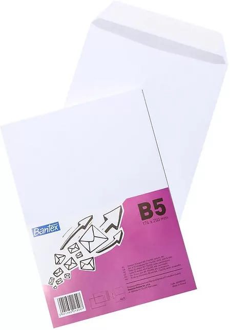 Bantex. Koperta B5, Biała, 25 sztuk - tantis.pl