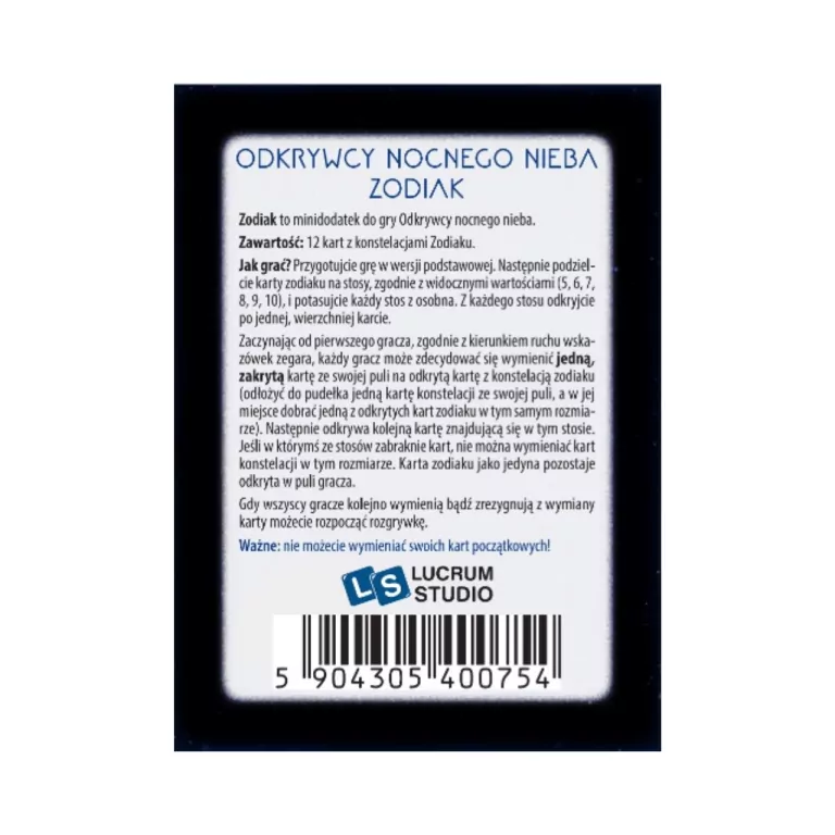 Odkrywcy Nocnego Nieba: Zodiak (minidodatek) - tantis.pl