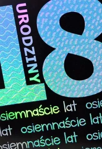 Kartka okolicznościowa. Urodziny 18 - tantis.pl