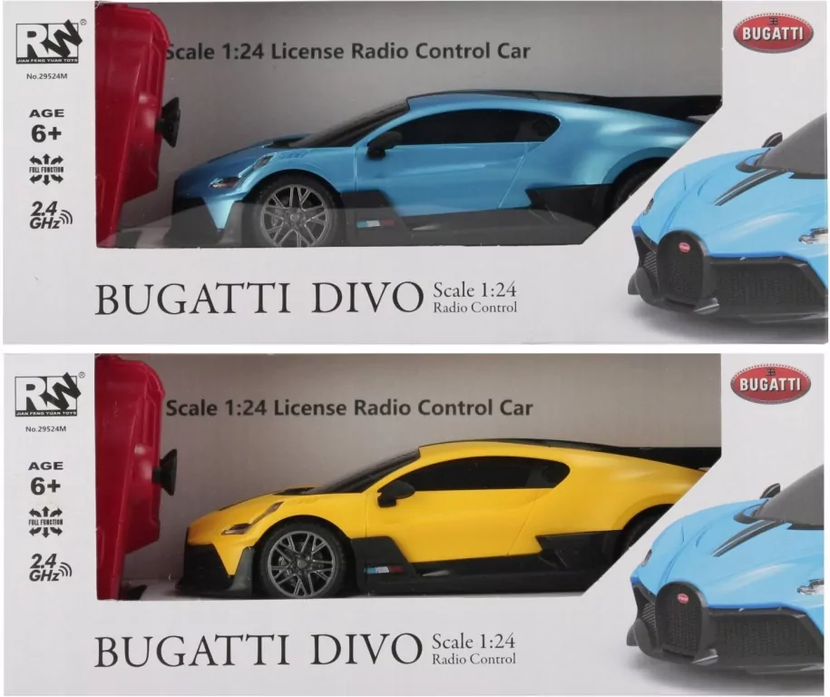 Auto osobowe zdalnie sterowane R/C FF Bugatti 1szt.mix - tantis.pl