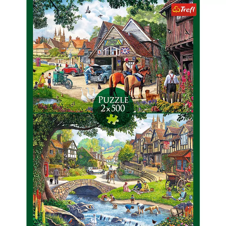 Trefl. Puzzle 2x500 Sielankowe życie - tantis.pl