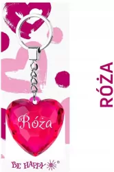 Brelok Serce Róża