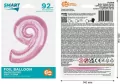 Balon foliowy cyfra 9 jasnoróżowa Smart 92cm - tantis.pl