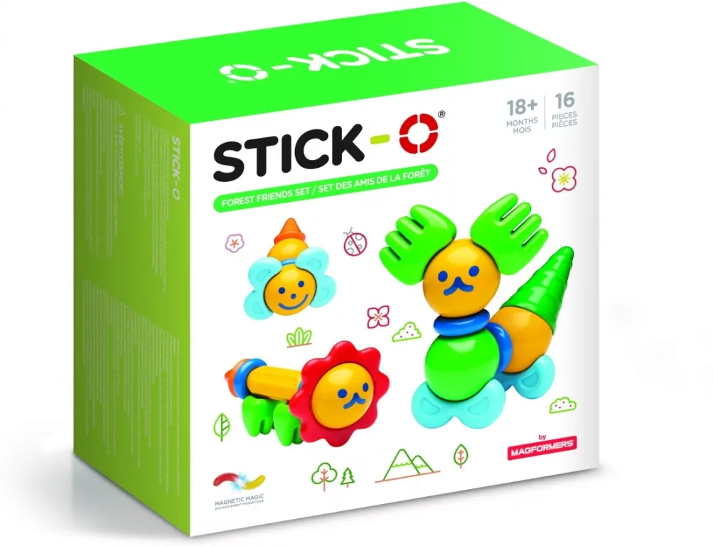 Magformers Stick-O. Leśni przyjaciele. 16 elementów - tantis.pl