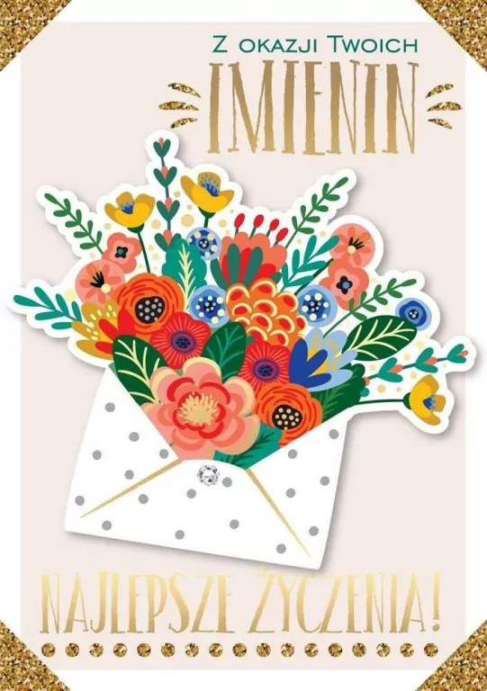 Karnet. Imieniny (kwiaty) DK-830 - tantis.pl